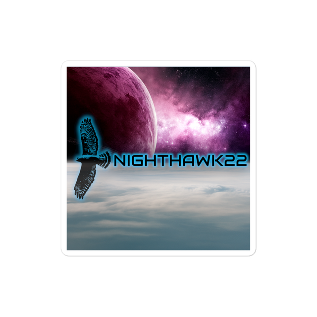 Set of NightHawk22 Logo / Space Theme stickers.